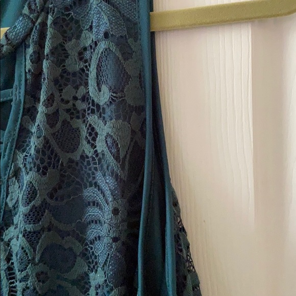 Blue Lace Plus Size Dress - Picture 5 of 8